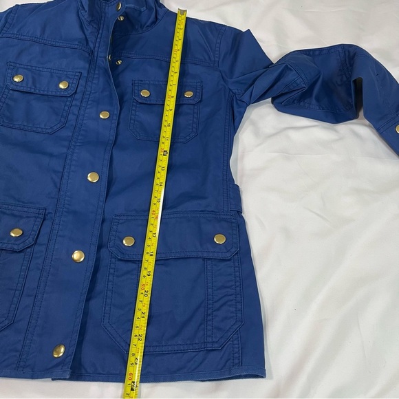 J. Crew Blue Utility Jacket with Gold Buttons - Picture 8 of 9